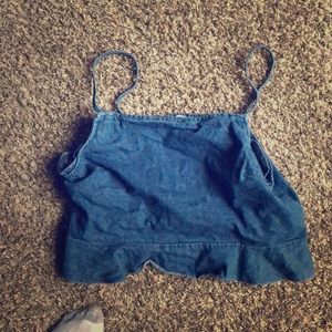 A jean crop top